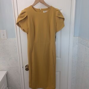 Calvin Klein Mustard Midi Dress